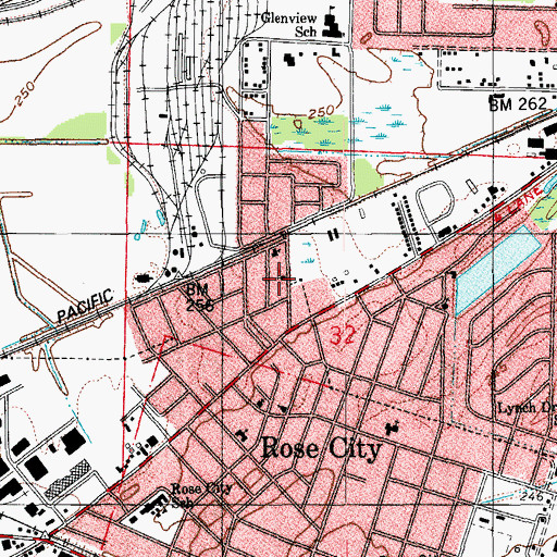 Topographic Map of Riverview African Methodist Episcopal Church, AR