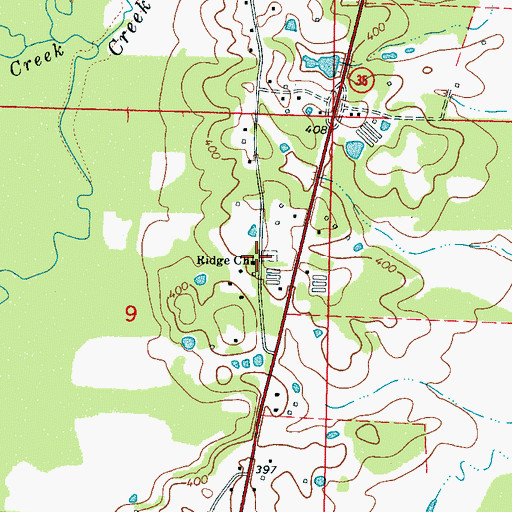 Topographic Map of Ridge Church, MS