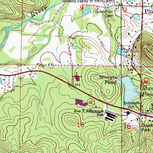 Topographic Map of Robinson Elementary School, AR