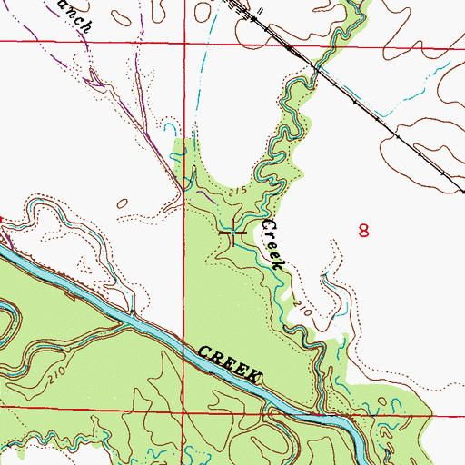 Topographic Map of Roberts Branch, MS