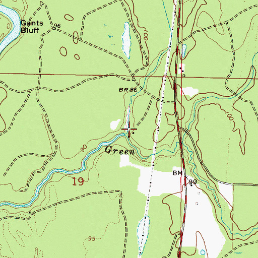 Topographic Map of Robertson Creek, MS