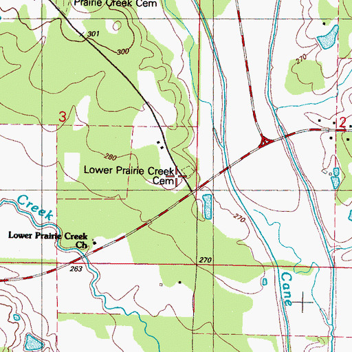 Topographic Map of Robinson Chapel, MS