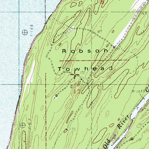 Topographic Map of Robson Towhead, MS
