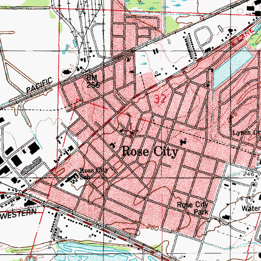 Topographic Map of Rose City Church of the Nazarene, AR