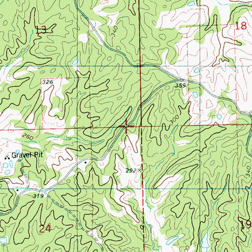 Topographic Map of Rocky Spring Church, MS