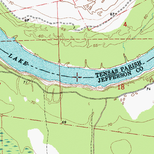 Topographic Map of Rodney Lake, MS