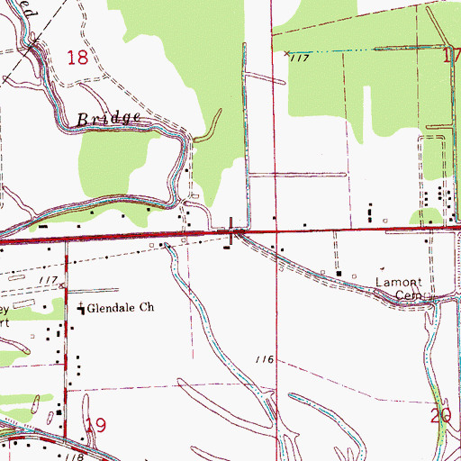 Topographic Map of Roper Bayou, MS