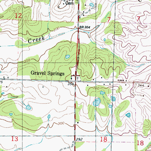 Topographic Map of Rosewall School, MS