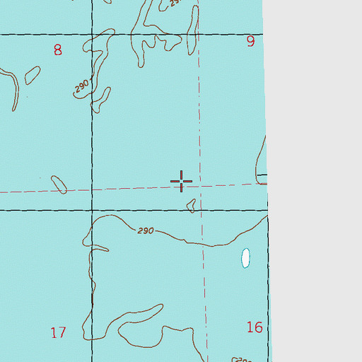 Topographic Map of Ross R Barnett Reservoir, MS