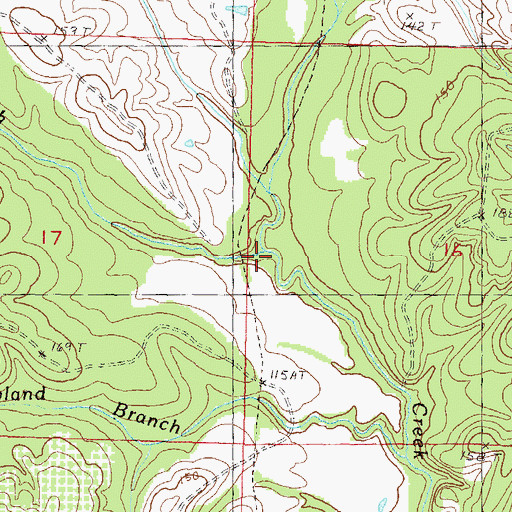 Topographic Map of Rough Wood Branch, MS