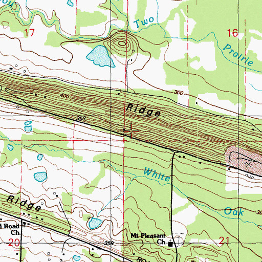 Topographic Map of Shiloh Church (historical), AR