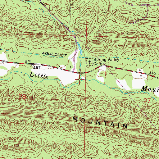Topographic Map of Slaty Branch, AR
