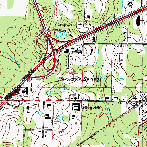 Topographic Map of Southwest Regional Medical Center (historical), AR