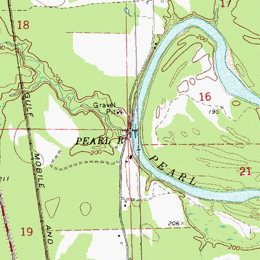 Topographic Map of Saddlebags Creek, MS