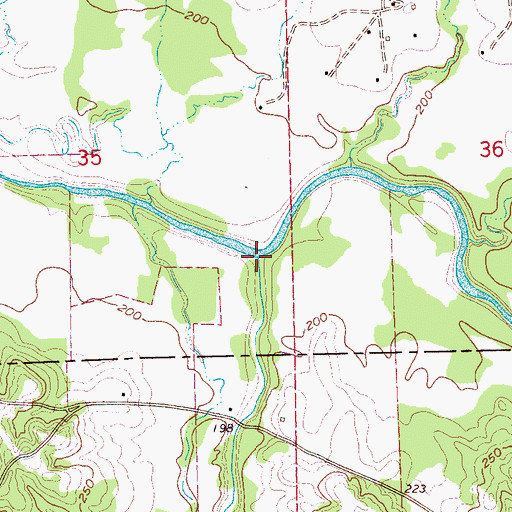 Topographic Map of Saddlers Creek, MS