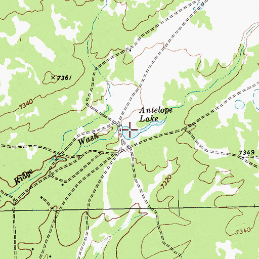 Topographic Map of Antelope Lake, AZ