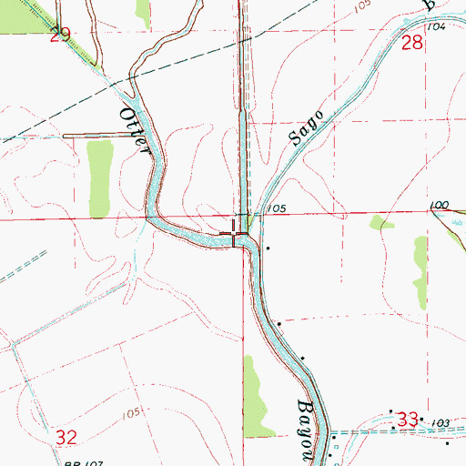 Topographic Map of Sago Bayou, MS