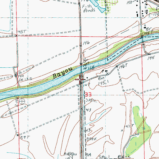 Topographic Map of Saint Andes Church, MS