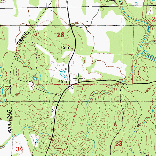 Topographic Map of Saint Anthonys Church, MS