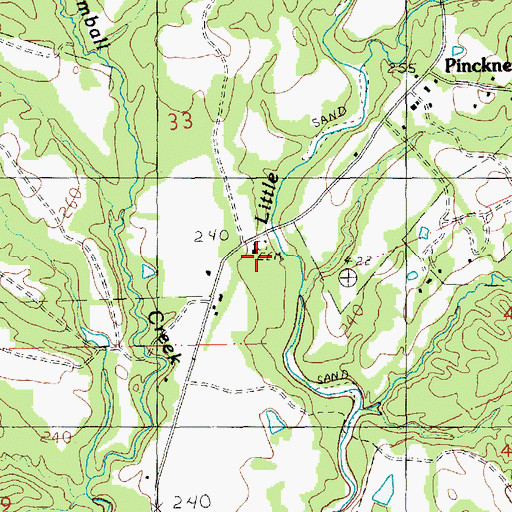 Topographic Map of Saint James Church, MS
