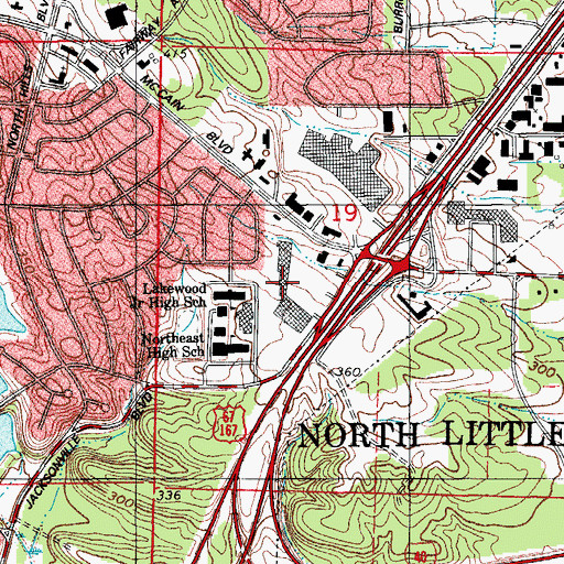 Topographic Map of The Other Shopping Center, AR