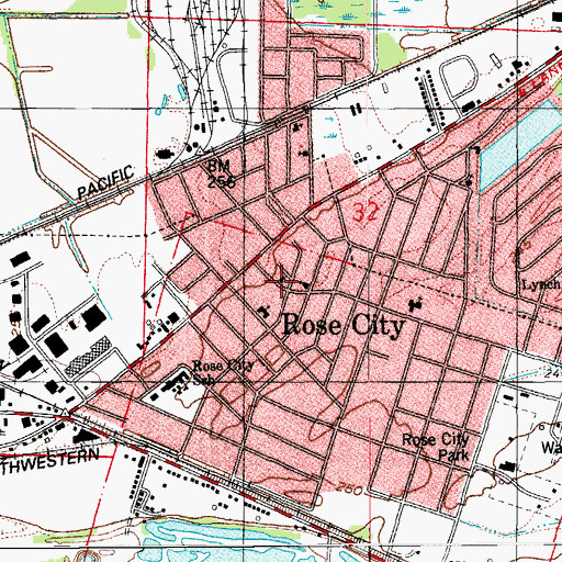 Topographic Map of Trinity United Methodist Church, AR