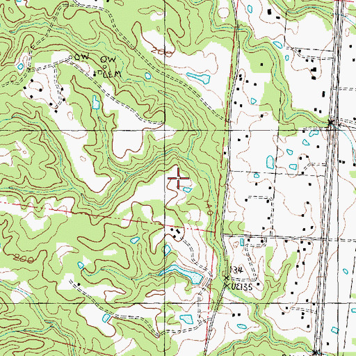 Topographic Map of Saint Luke Church, MS