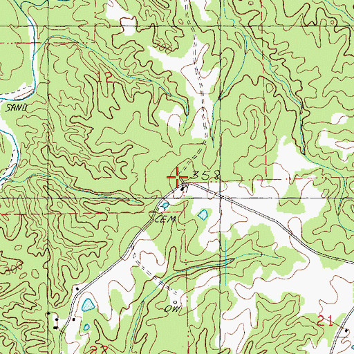 Topographic Map of Saint Luke School Number 2, MS