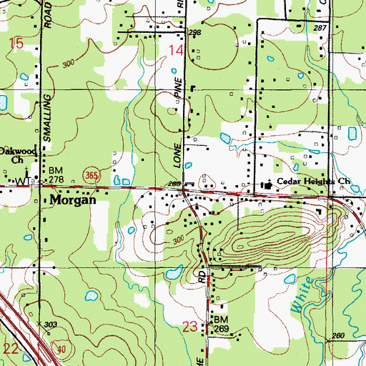 Topographic Map of Union School (historical), AR