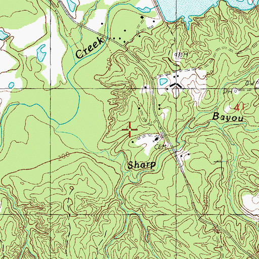 Topographic Map of Saint Marks Church, MS