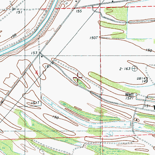 Topographic Map of Saint Marks Church, MS