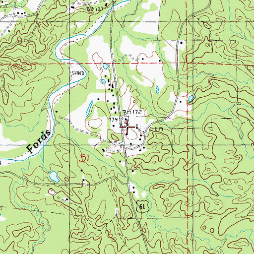Topographic Map of Saint Matthew Church, MS