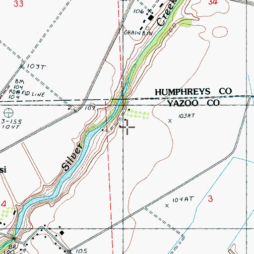 Topographic Map of Saint Paul Church, MS