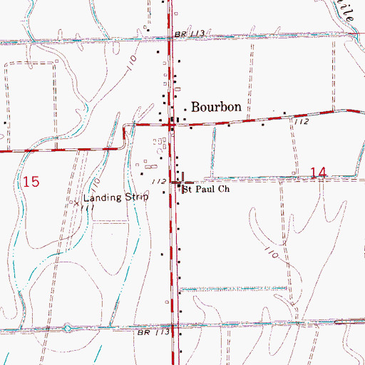 Topographic Map of Saint Paul Church, MS
