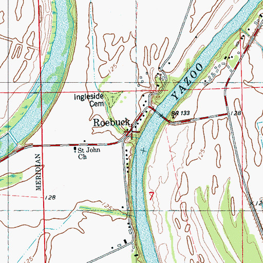 Topographic Map of Saint Paul Church, MS
