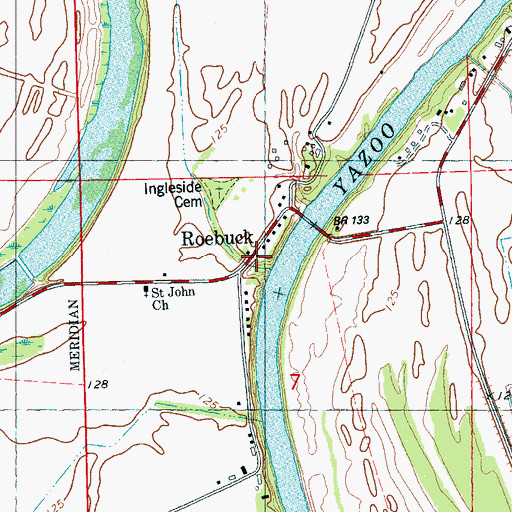 Topographic Map of Saint Paul Church, MS