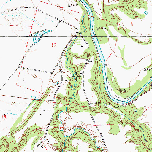 Topographic Map of Saint Peter Church, MS