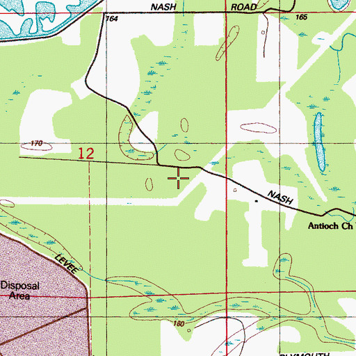 Topographic Map of Saint Peter Church, MS