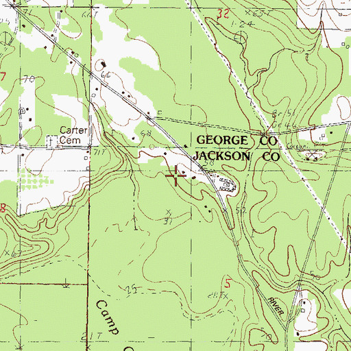 Topographic Map of Salem Church, MS