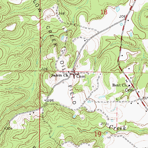 Topographic Map of Salem Church, MS