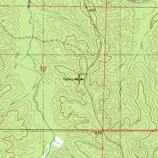 Topographic Map of Salem Church, MS