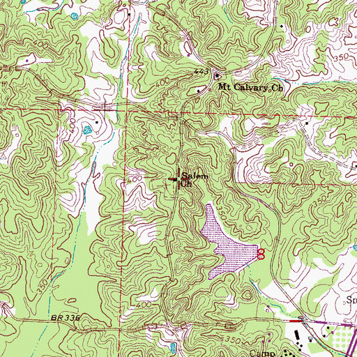Topographic Map of Salem Church, MS