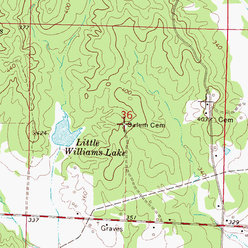Topographic Map of Salem Church, MS