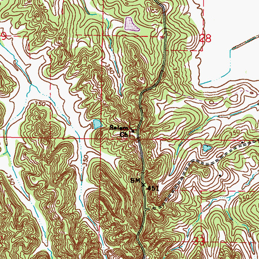 Topographic Map of Salem Church, MS