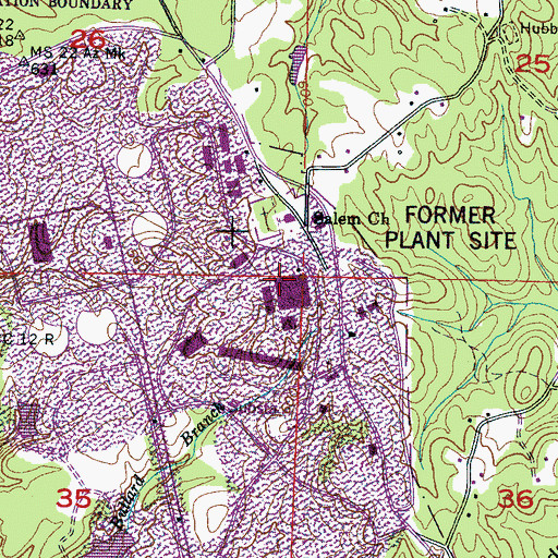 Topographic Map of Salem Church, MS