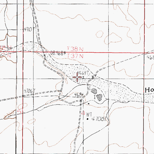 Topographic Map of Cram Ranch, AZ