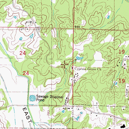 Topographic Map of Salpa School, MS