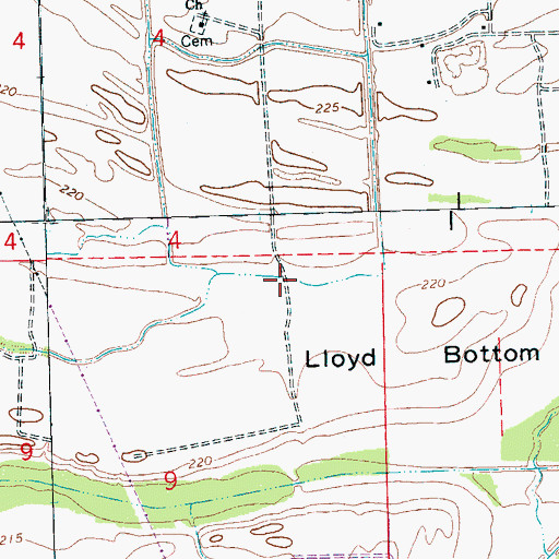 Topographic Map of Alligator Lake (historical), AR