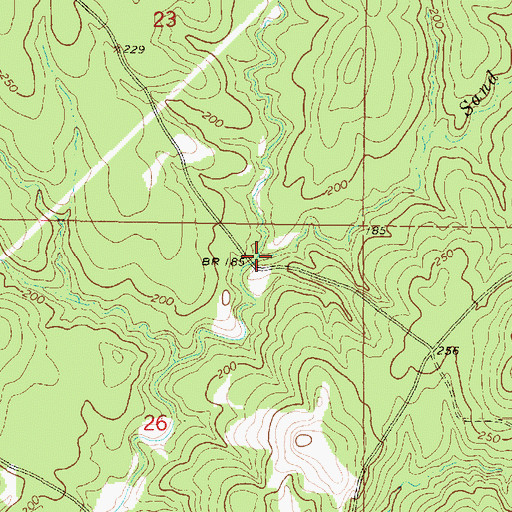 Topographic Map of Sand Branch, MS