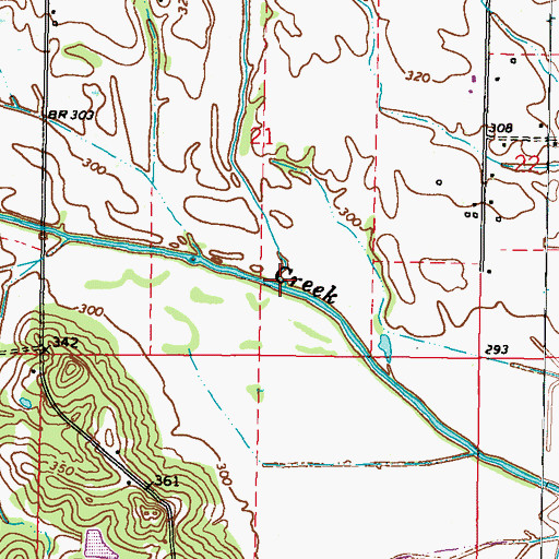 Topographic Map of Sand Branch, MS